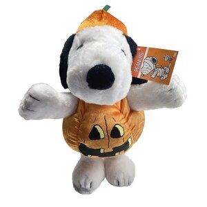 Peanuts Snoopy Halloween Door Greeter 21” Snoopy in Pumpkin Costume New !